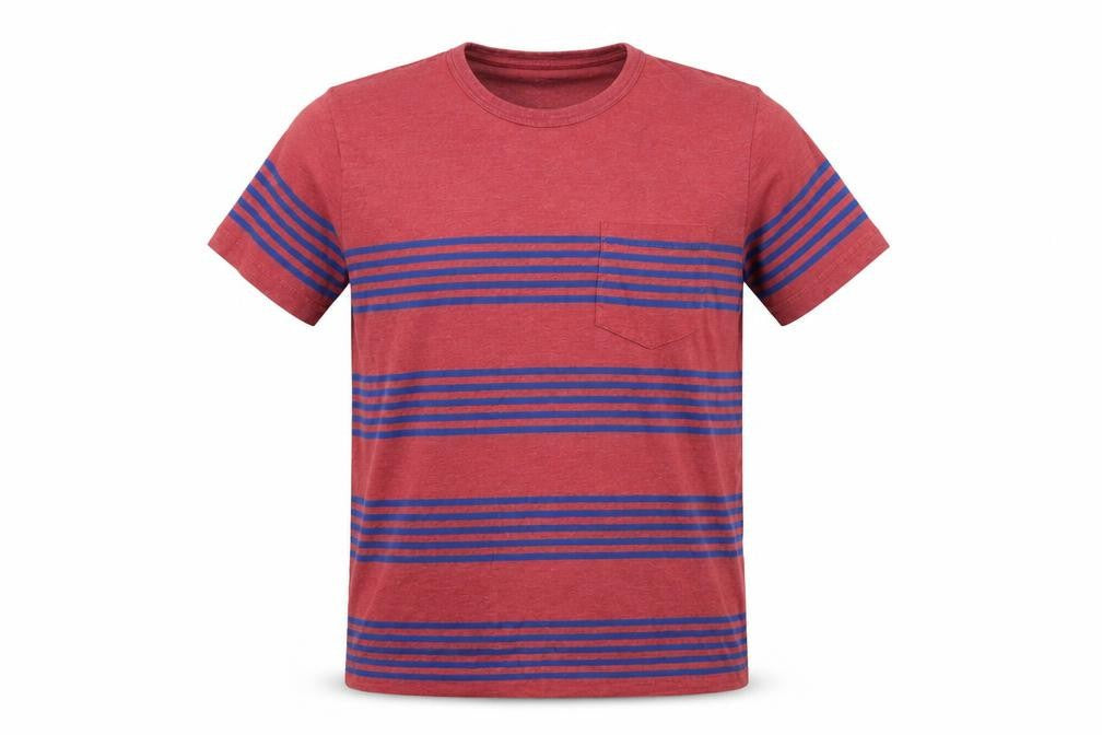 French Connection Men's Red Striped T-Shirt, L