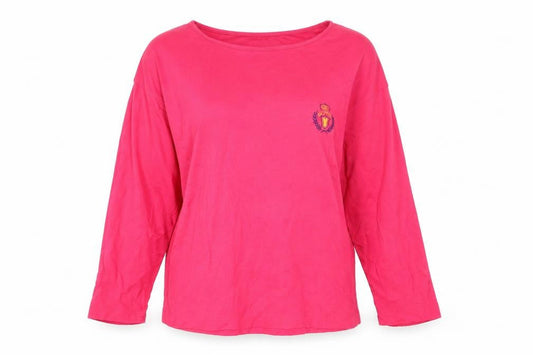 Winsmira Women's Pink Cotton Long Sleeve T-Shirt