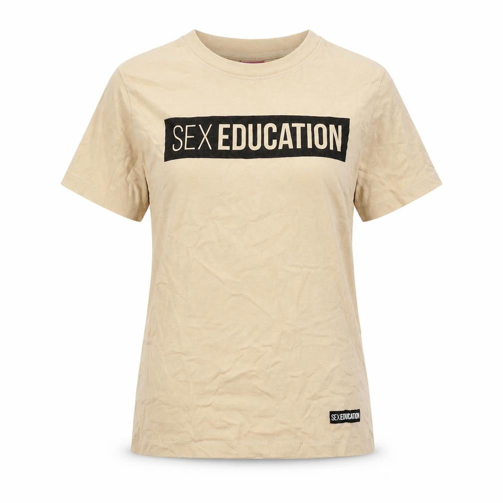 Pull&Bear Beige T-Shirt XS Women's Casual Style