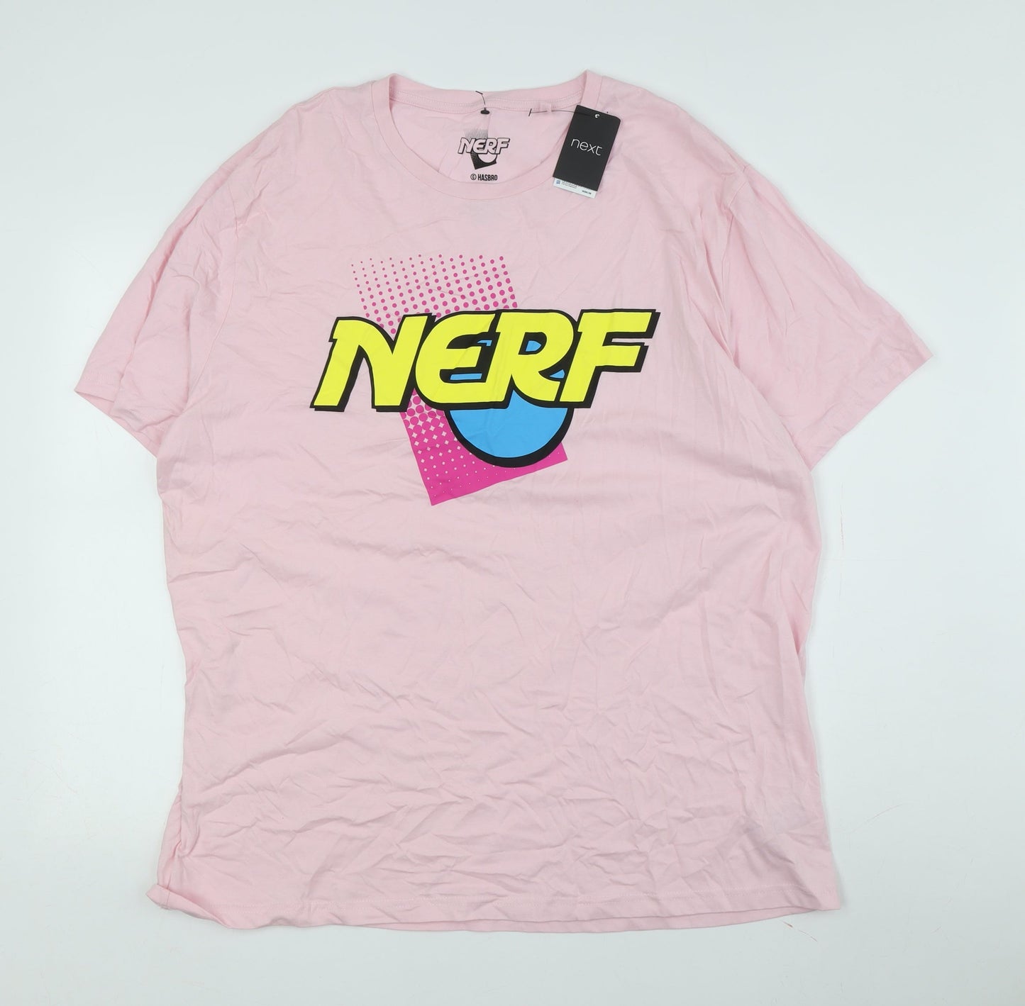 Next Pink Cotton T-Shirt, Women's, 2XL, Nerf Gun