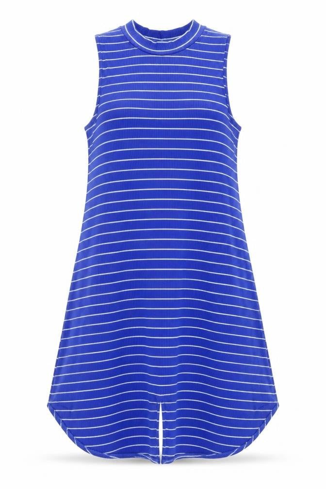 My Michele Women's Blue Striped Shirt Dress XL