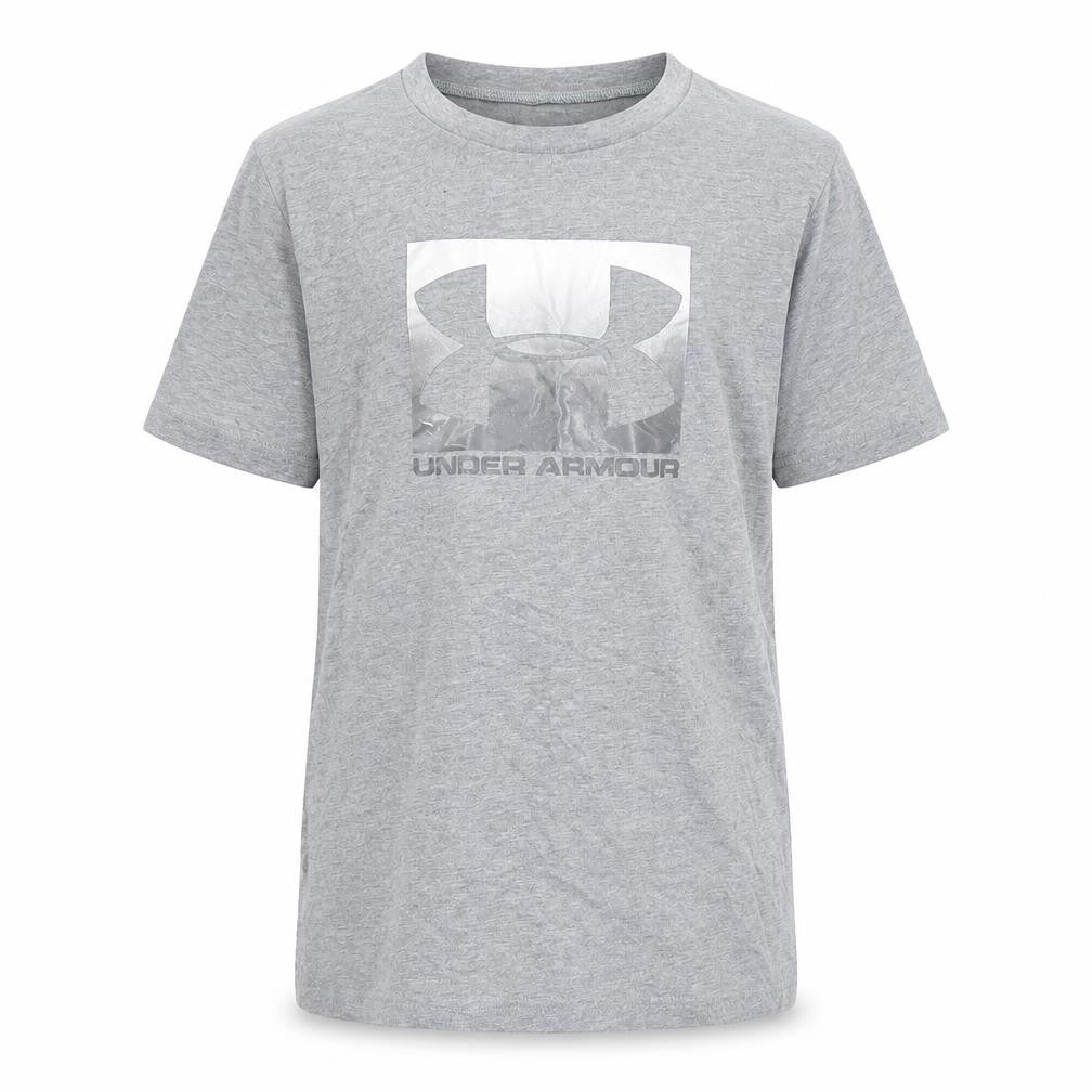 Under Armour Boys Grey T-Shirt 7 Years Casual Gym Logo