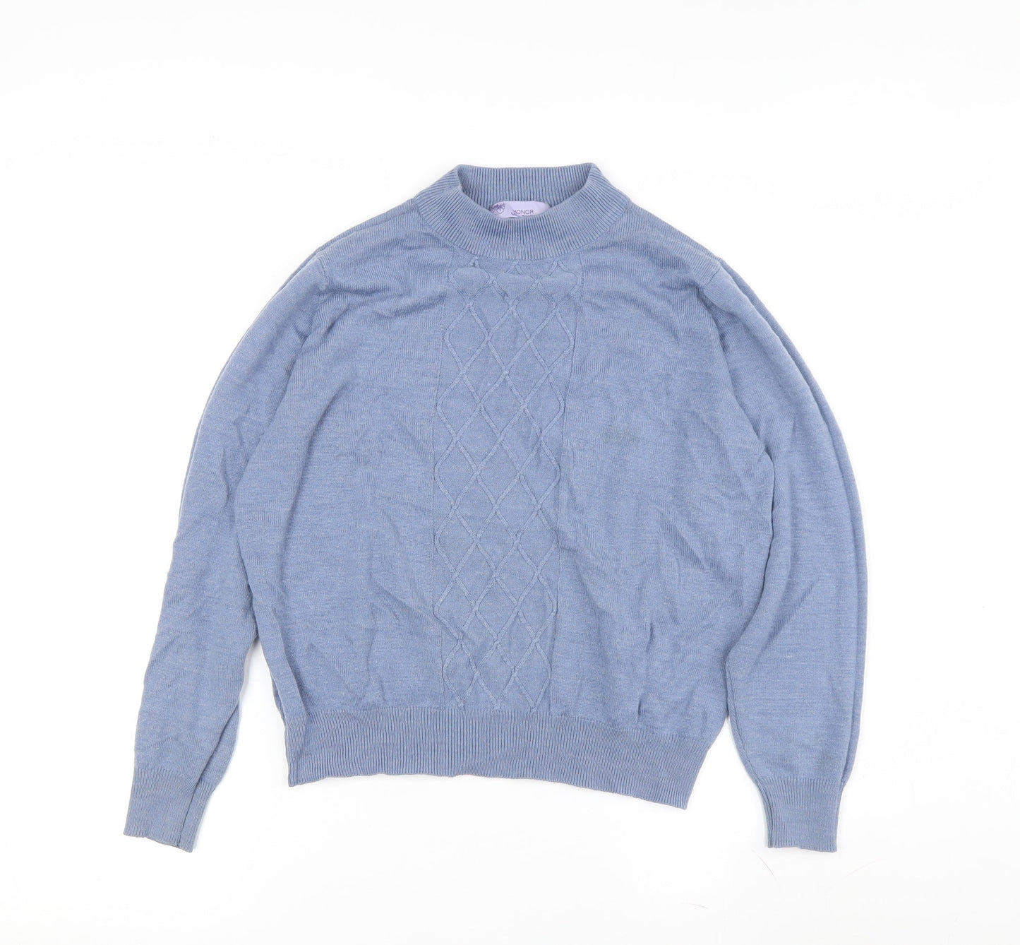 Honor Millburn Women's Blue Mock Neck Pullover M
