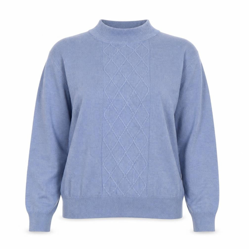 Honor Millburn Women's Blue Mock Neck Pullover M