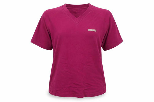 Head Womens Burgundy V-Neck T-Shirt Size 16