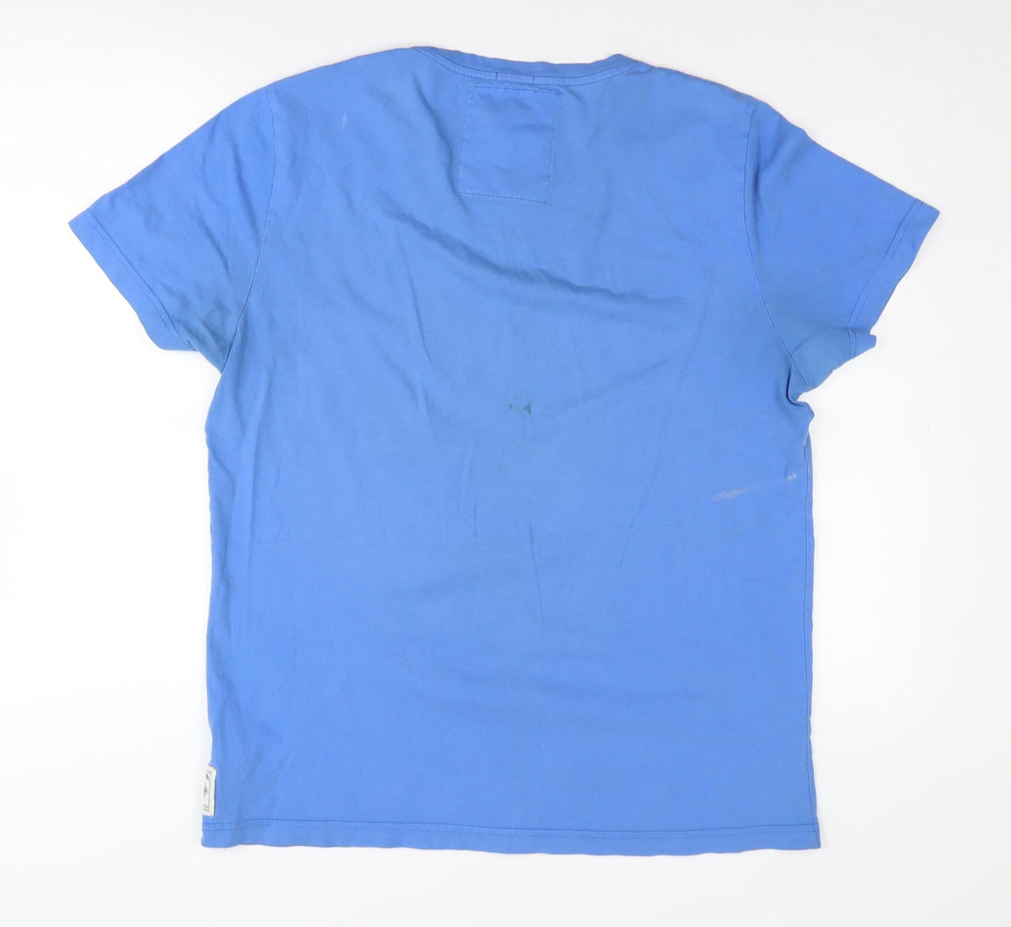 Criminal Men's Blue Surf Graphic Cotton T-Shirt, L