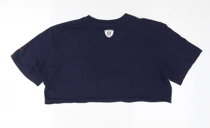 Nike Womens Blue Cropped Logo T-Shirt L