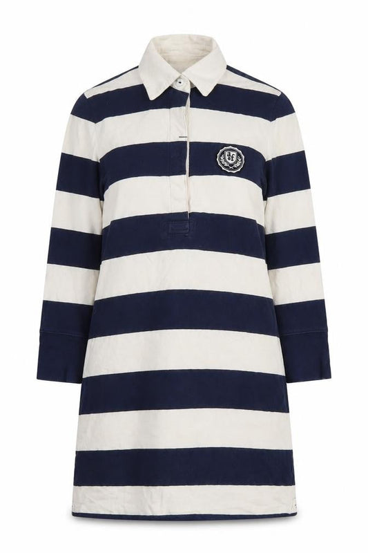 Abercrombie Girls Blue Striped Knee Length Shirt Dress M