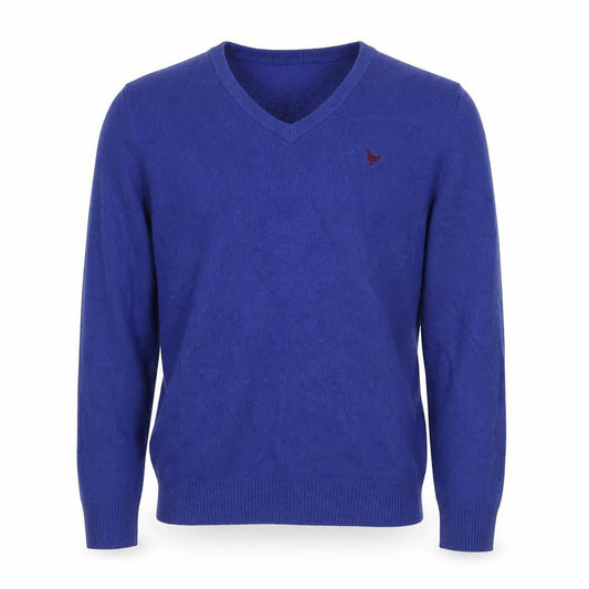 John Partridge Men's Blue V-Neck Pullover Jumper M
