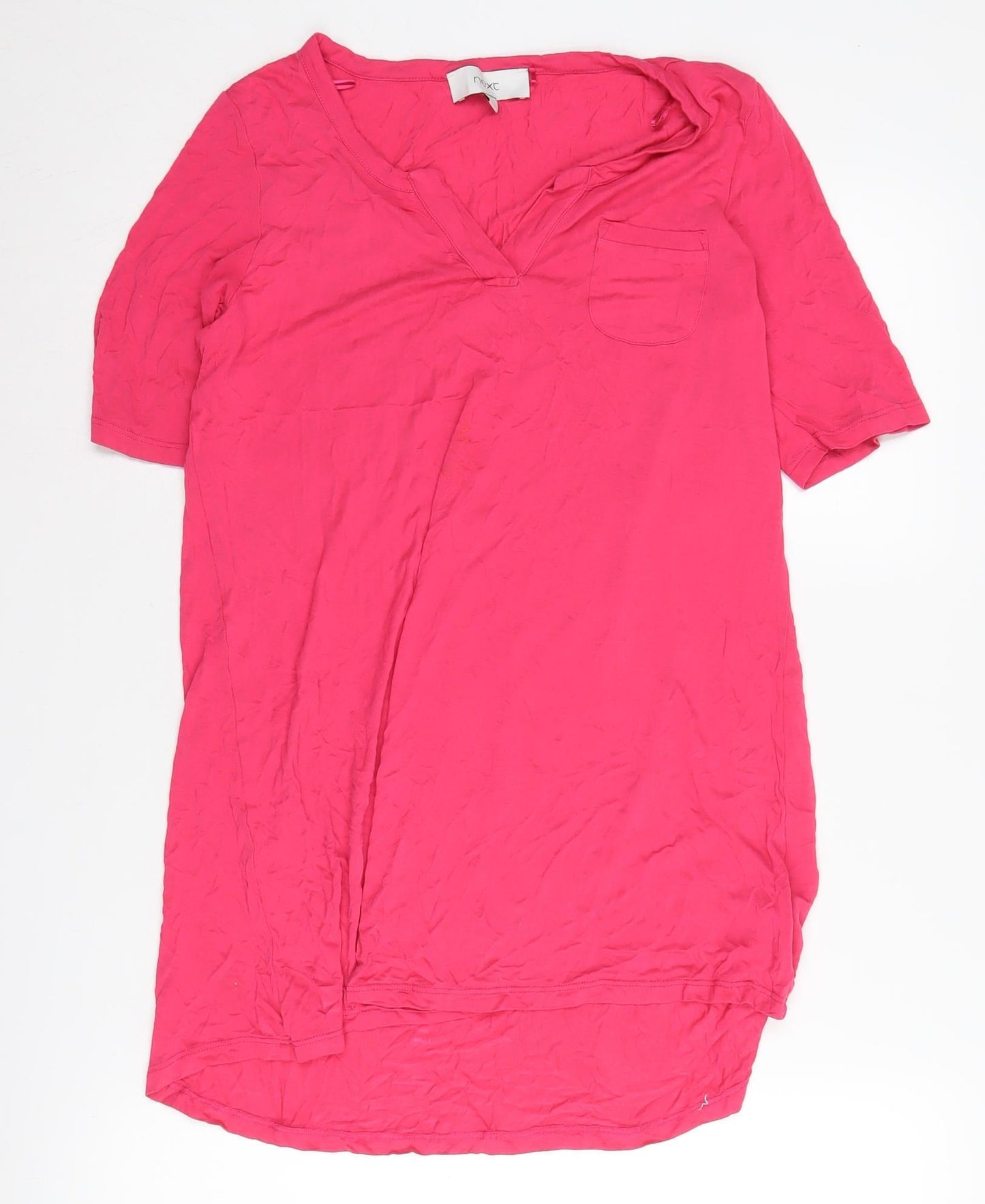 Next Women's Pink V-Neck Tunic Top Size 8