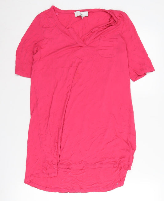 Next Women's Pink V-Neck Tunic Top Size 8