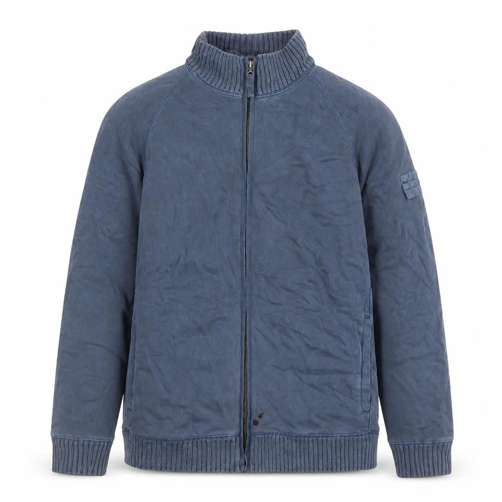 Marks & Spencer Men's Blue Bomber Jacket, Size L, Zip-Up