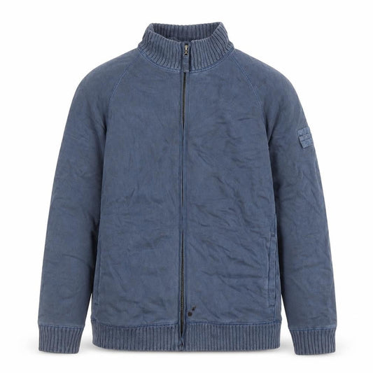 Marks & Spencer Men's Blue Bomber Jacket, Size L, Zip-Up