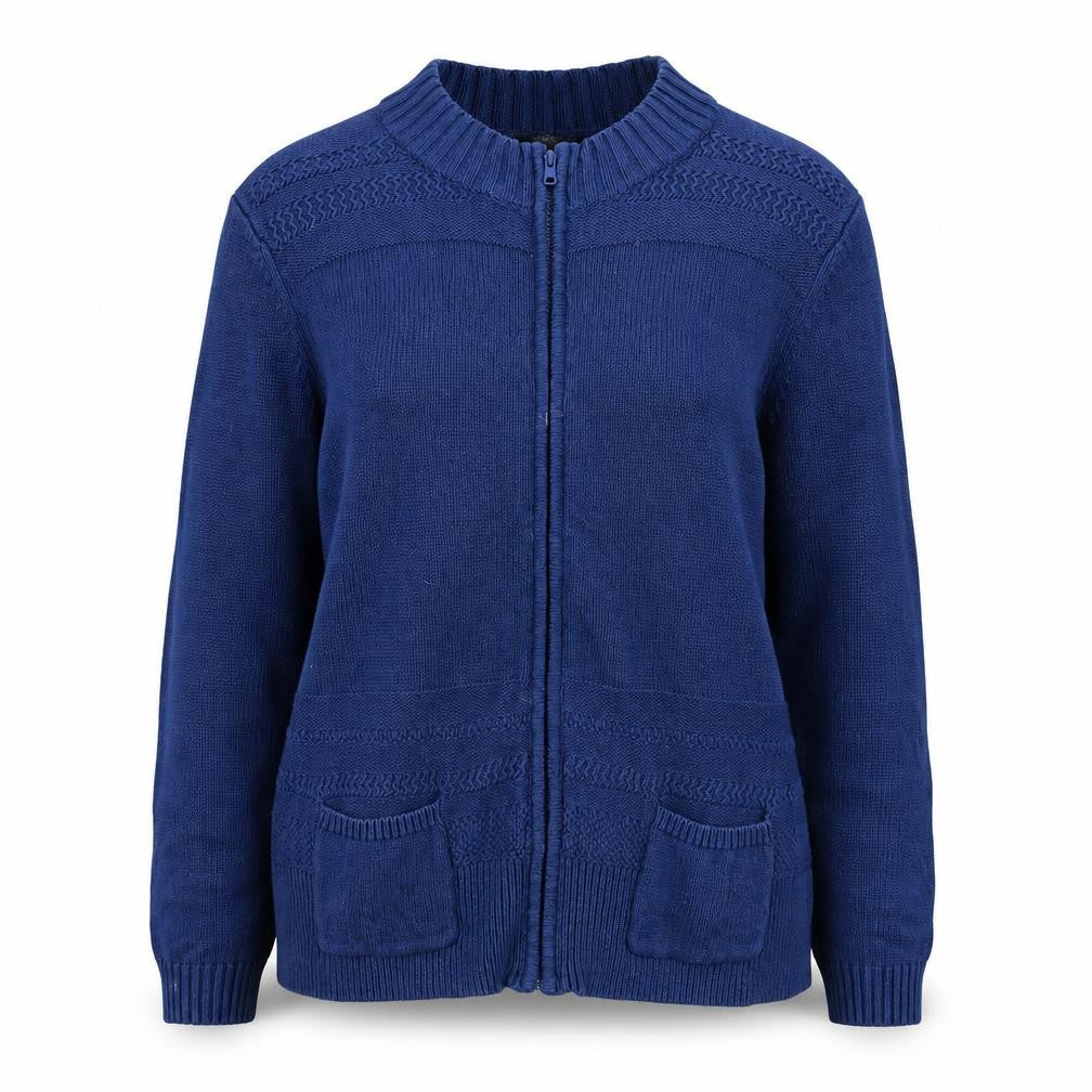 Bonmarché Women's Blue Full Zip Cardigan M