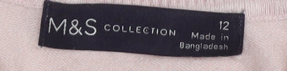 Marks & Spencer Women's Pink Pullover Jumper Size 12