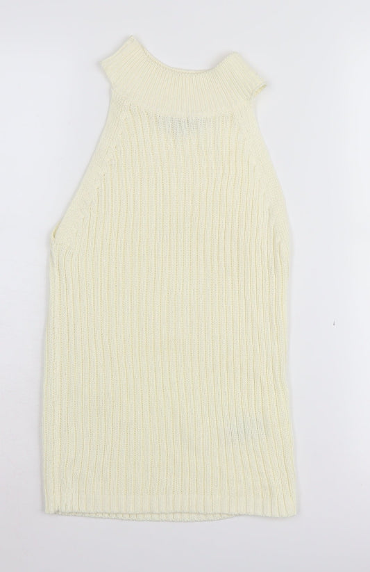 Next Women's Ivory High Neck Knit Vest Size 6