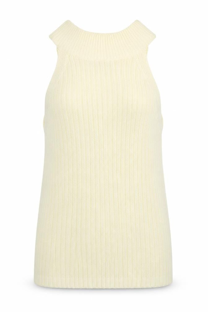 Next Women's Ivory High Neck Knit Vest Size 6