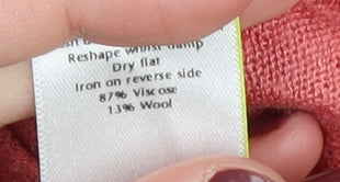 Marks and Spencer Women's Pink Wrap Jumper Size 14