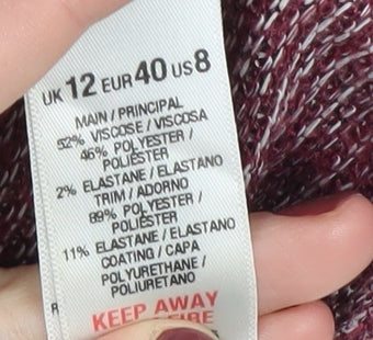 Close-up detail of Miss Selfridge Women's Multicoloured Pullover, size 12