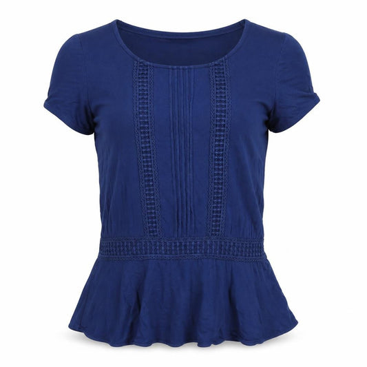 Marks and Spencer Women's Blue Blouse, UK 10, Short Sleeve