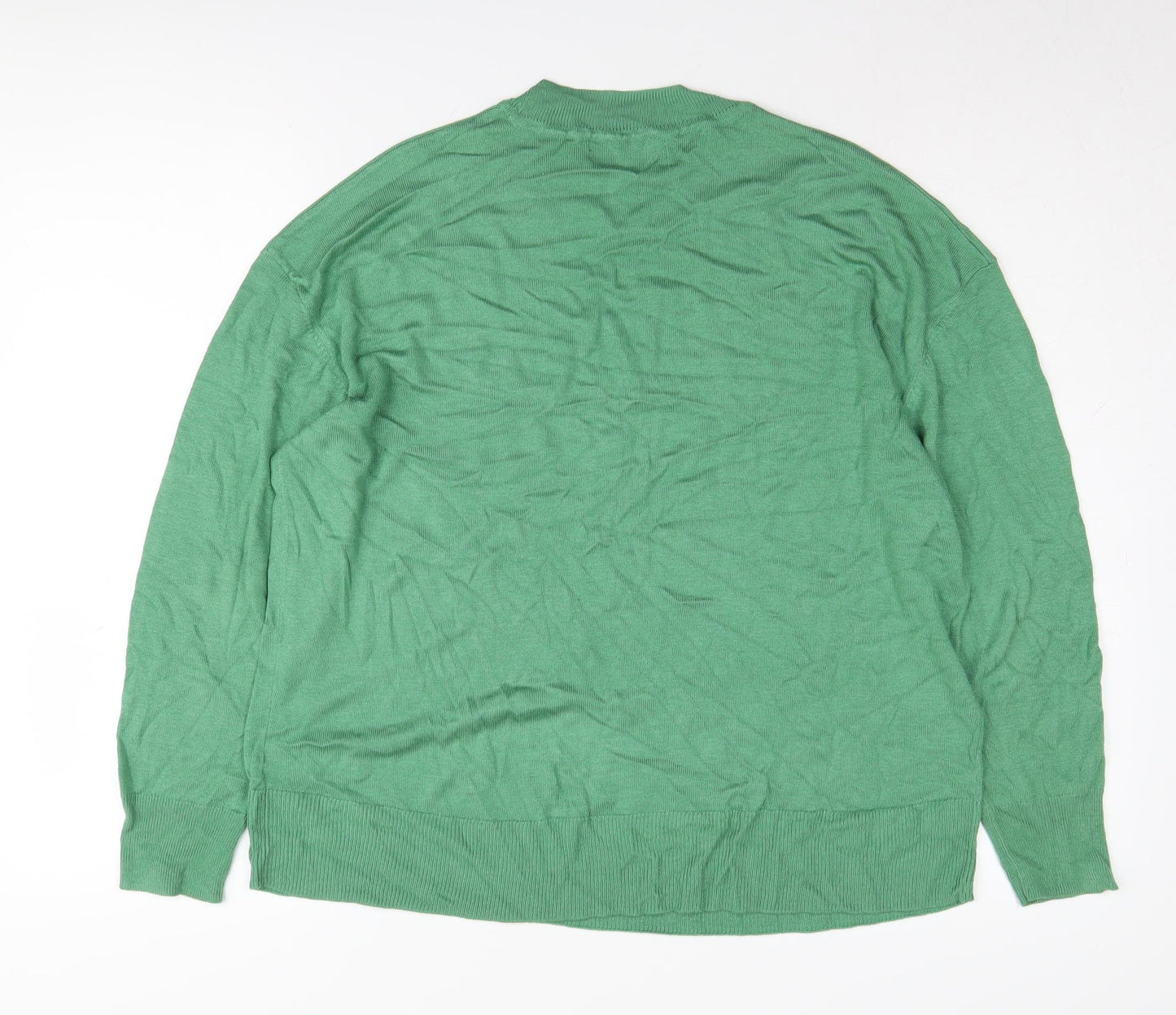 Marks and Spencer Women's Green Crew Neck Pullover L