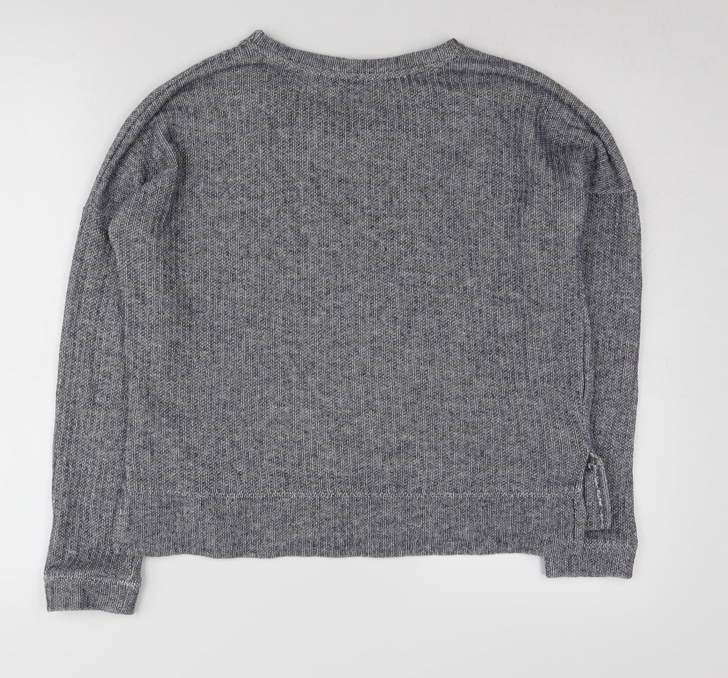 New Look Womens Grey Jumper Size 10 Cotton Blend