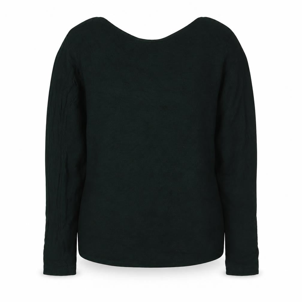 Only Women's Green Wrap Jumper Medium V-Neck, Long Sleeve
