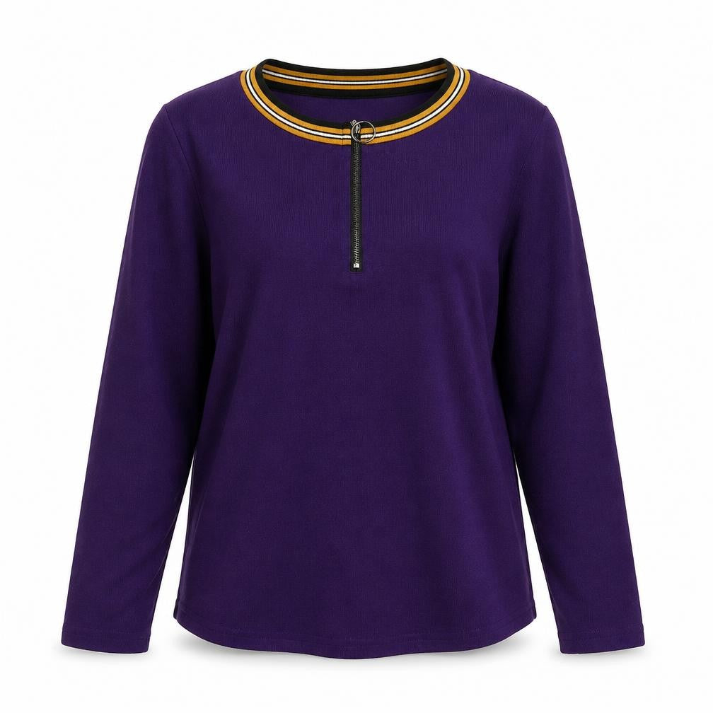 Fransa Women's Purple Pullover Crew Neck Jumper Size S