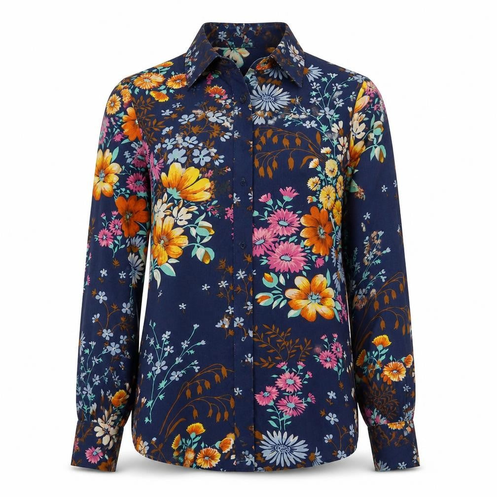Albee Women's Multicoloured Floral Button-Up Shirt Size 8