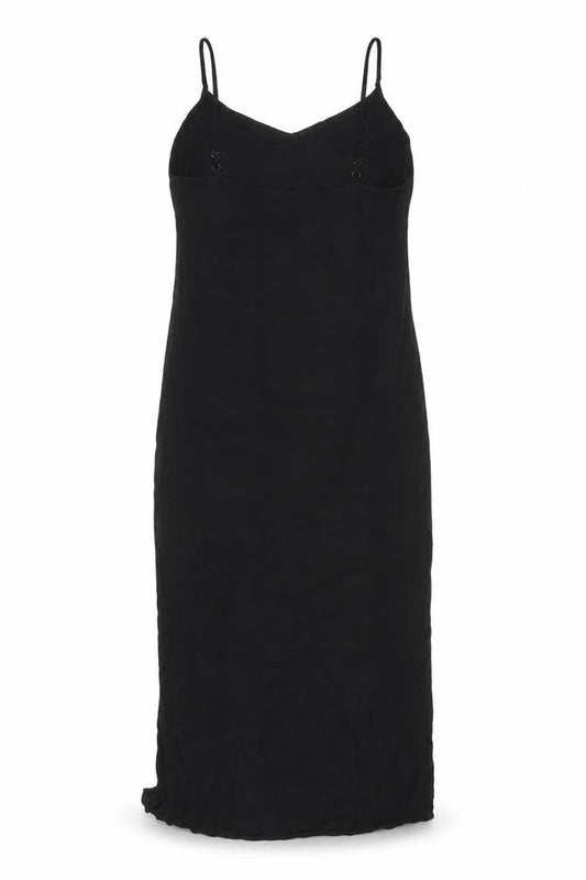 Marks & Spencer Women's Black Midi Slip Dress Size 10
