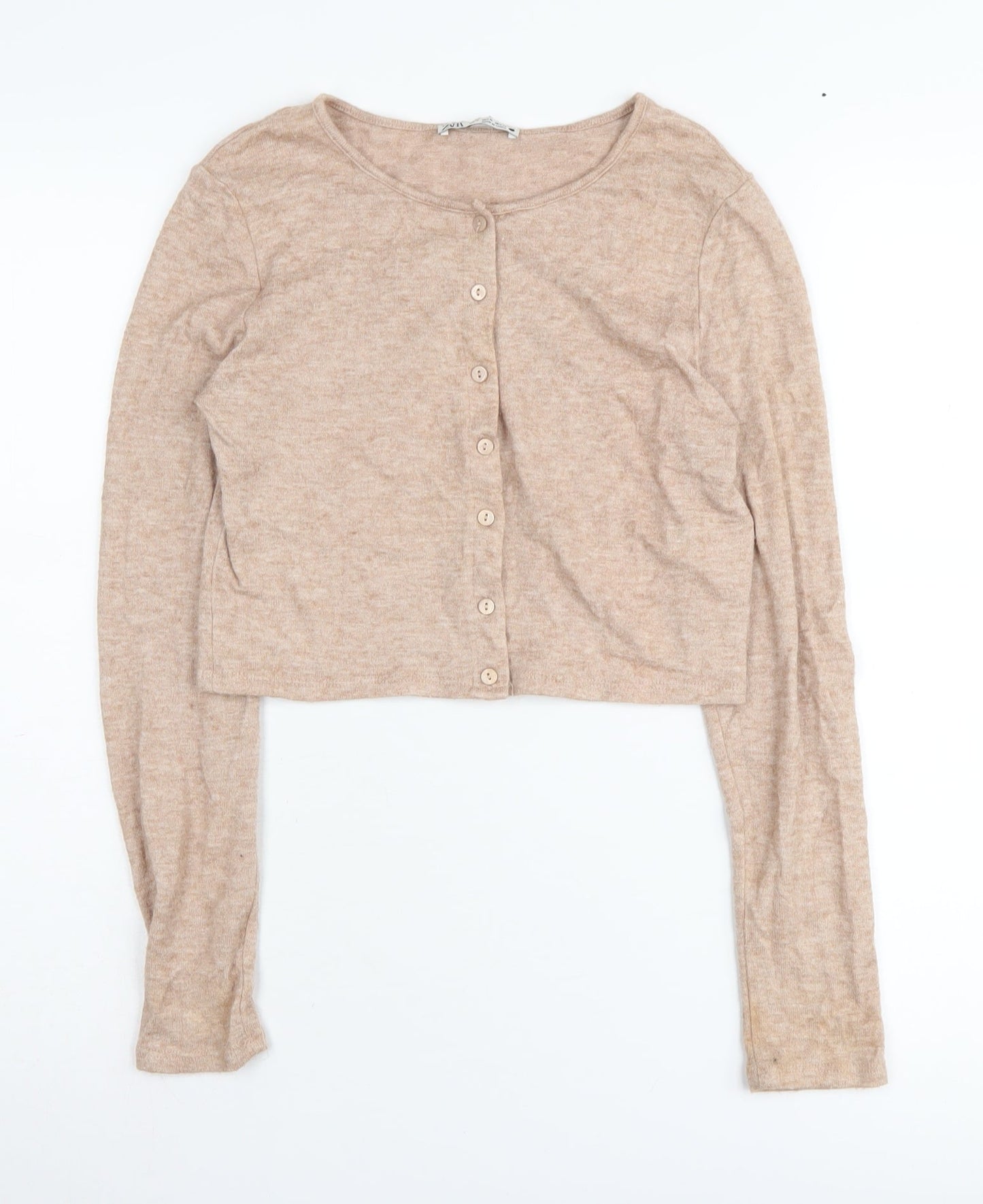 Zara Women's Beige M Cardigan Button Jumper