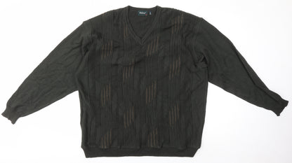 Wolsey Men's Green V-Neck Pullover Jumper 2XL