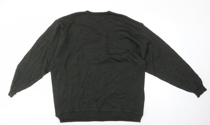 Wolsey Men's Green V-Neck Pullover Jumper 2XL