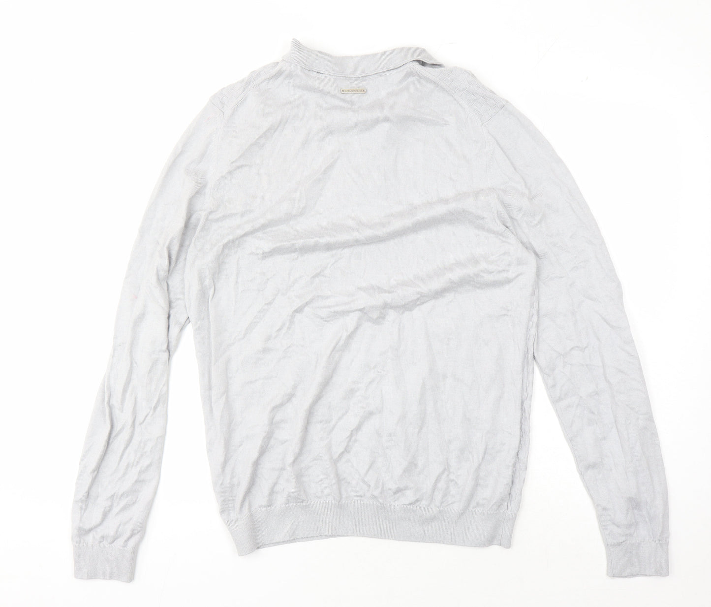 Jameson Carter Men's Grey Full Zip Jumper L