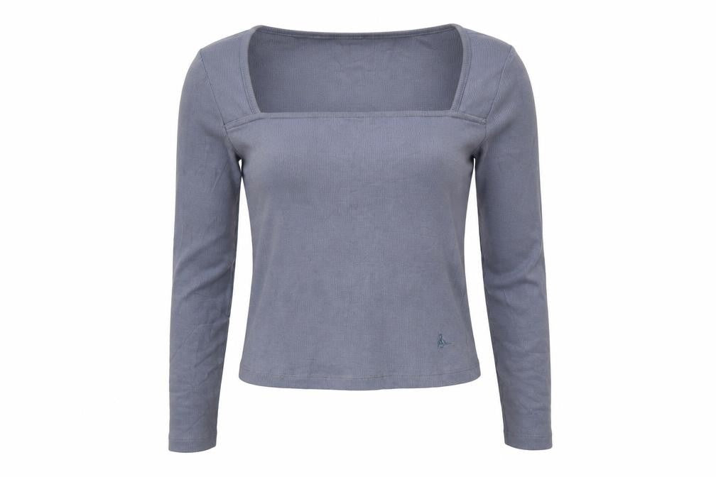 Jack Wills Women's Blue Long Sleeve Basic T-Shirt