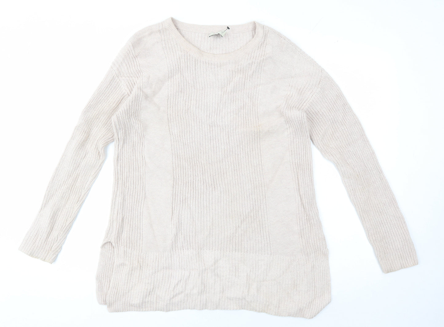 Wrap London Women's Beige Knit Pullover Jumper Size 8