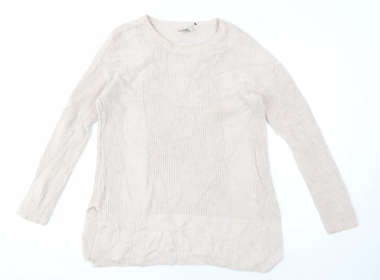 Wrap London Women's Beige Knit Pullover Jumper Size 8