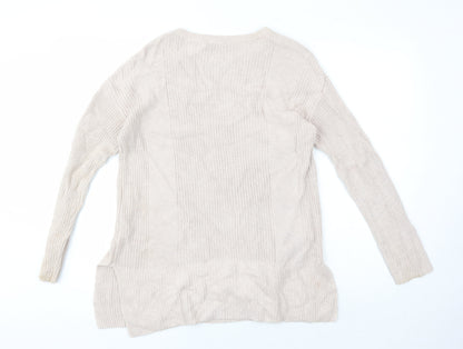 Wrap London Women's Beige Knit Pullover Jumper Size 8