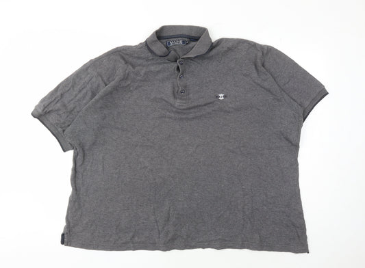 Maine New England Men's Grey Cotton Polo Shirt XL