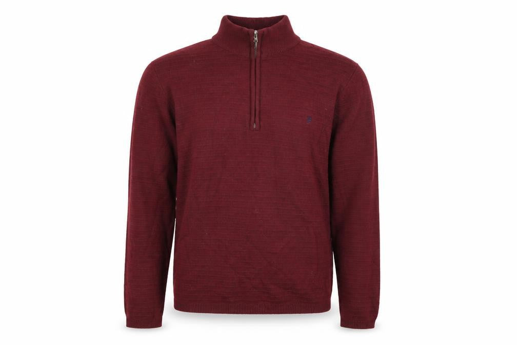Farah Men's Red 1/2 Zip Cotton Jumper M