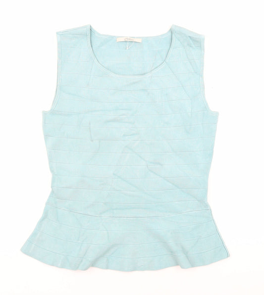 Uterque Women's Blue Cotton Tank Top Size L