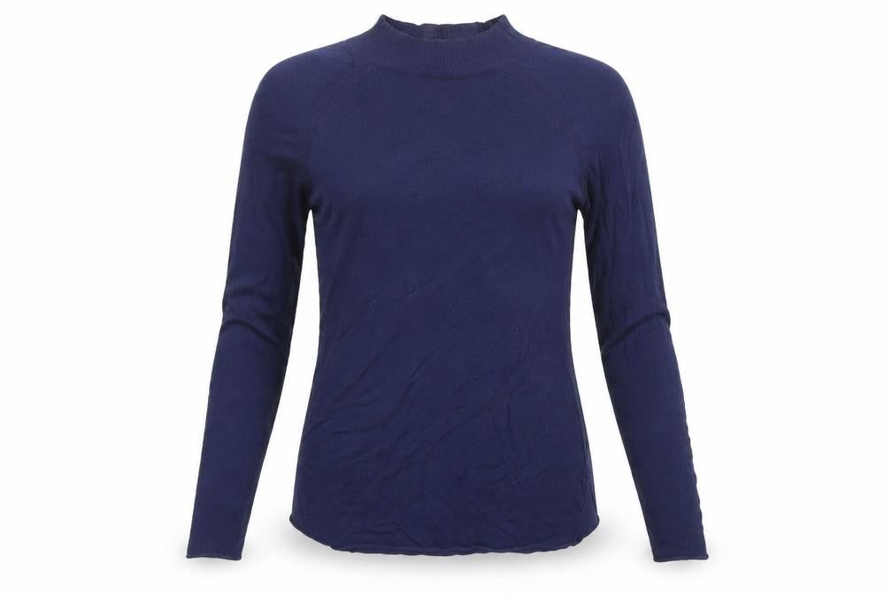 Oliver Bonas Women's Blue Long Sleeve Basic Blouse