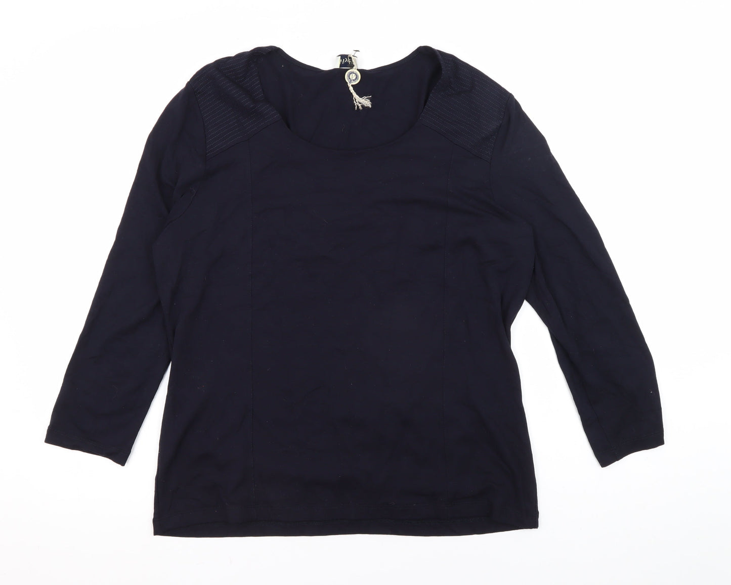 Viyella Women's Black L Basic 3/4 Sleeve T-Shirt, Casual