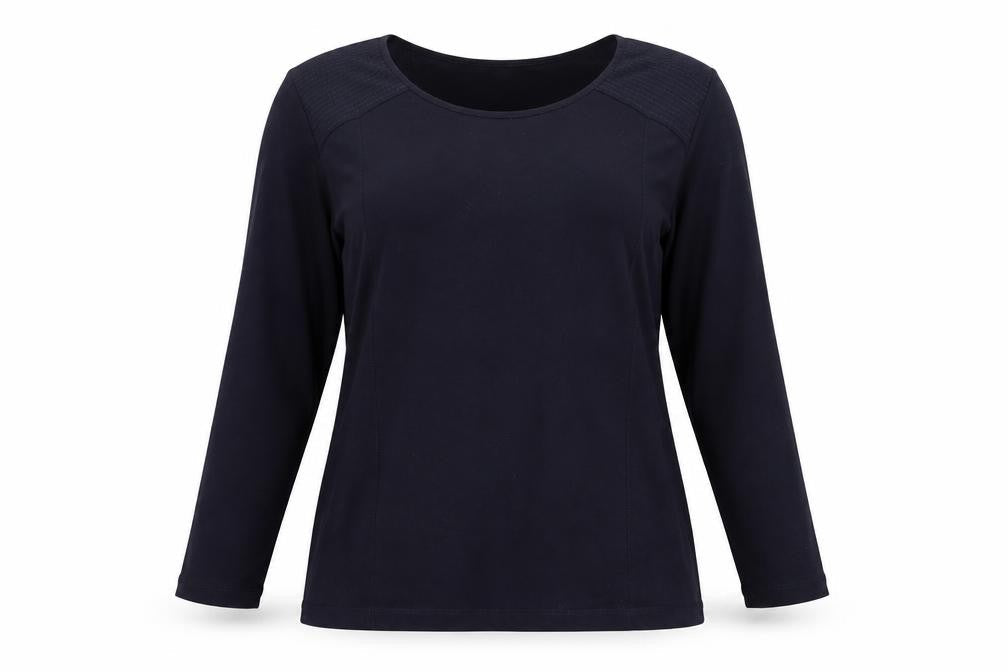 Viyella Women's Black L Basic 3/4 Sleeve T-Shirt, Casual