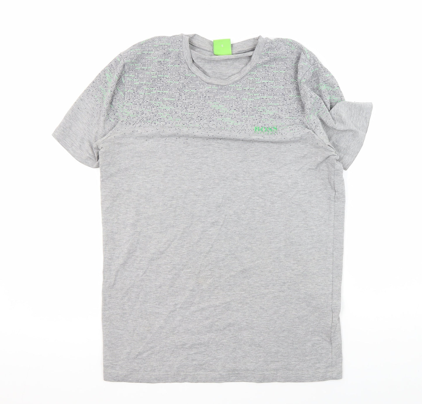 Hugo Boss Men's Grey Cotton T-Shirt, Size S, Casual Wear