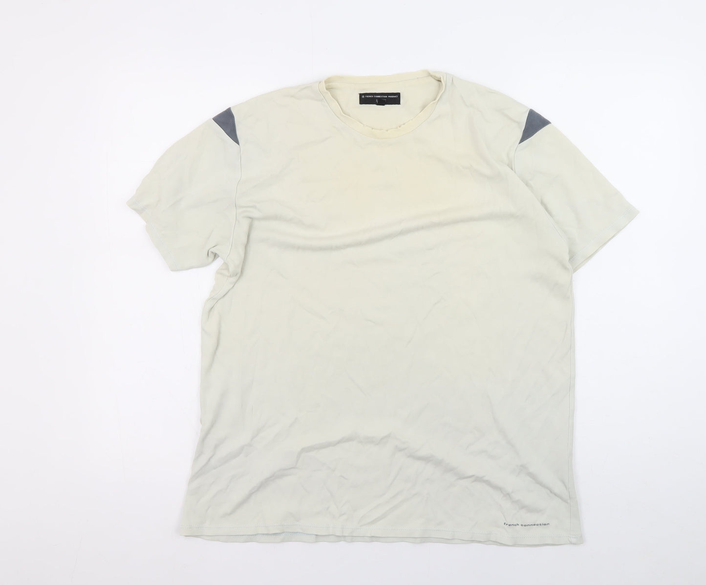 French Connection Men's Beige Medium Crew Neck T-Shirt