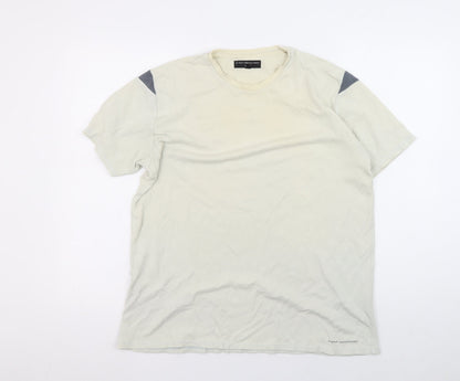 Additional front view of French Connection Men's Beige Medium Crew Neck T-Shirt