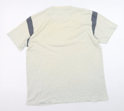 Back view of French Connection Men's Beige Medium Crew Neck T-Shirt