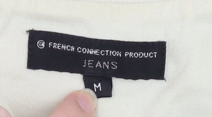 Brand and care label for French Connection Men's Beige Medium Crew Neck T-Shirt