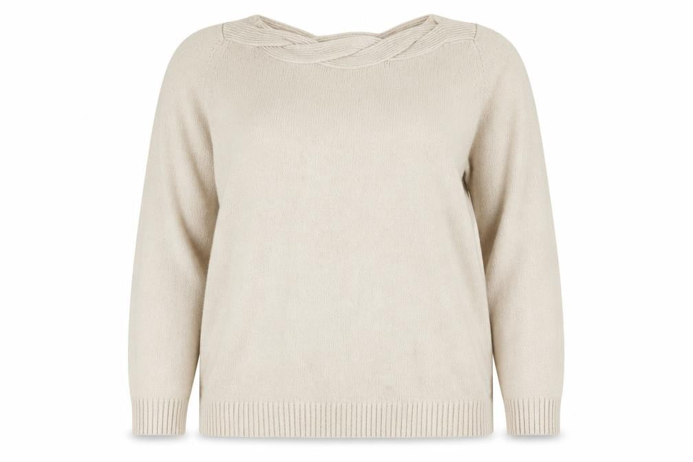 Marks & Spencer Women's Beige Pullover Jumper Size 14